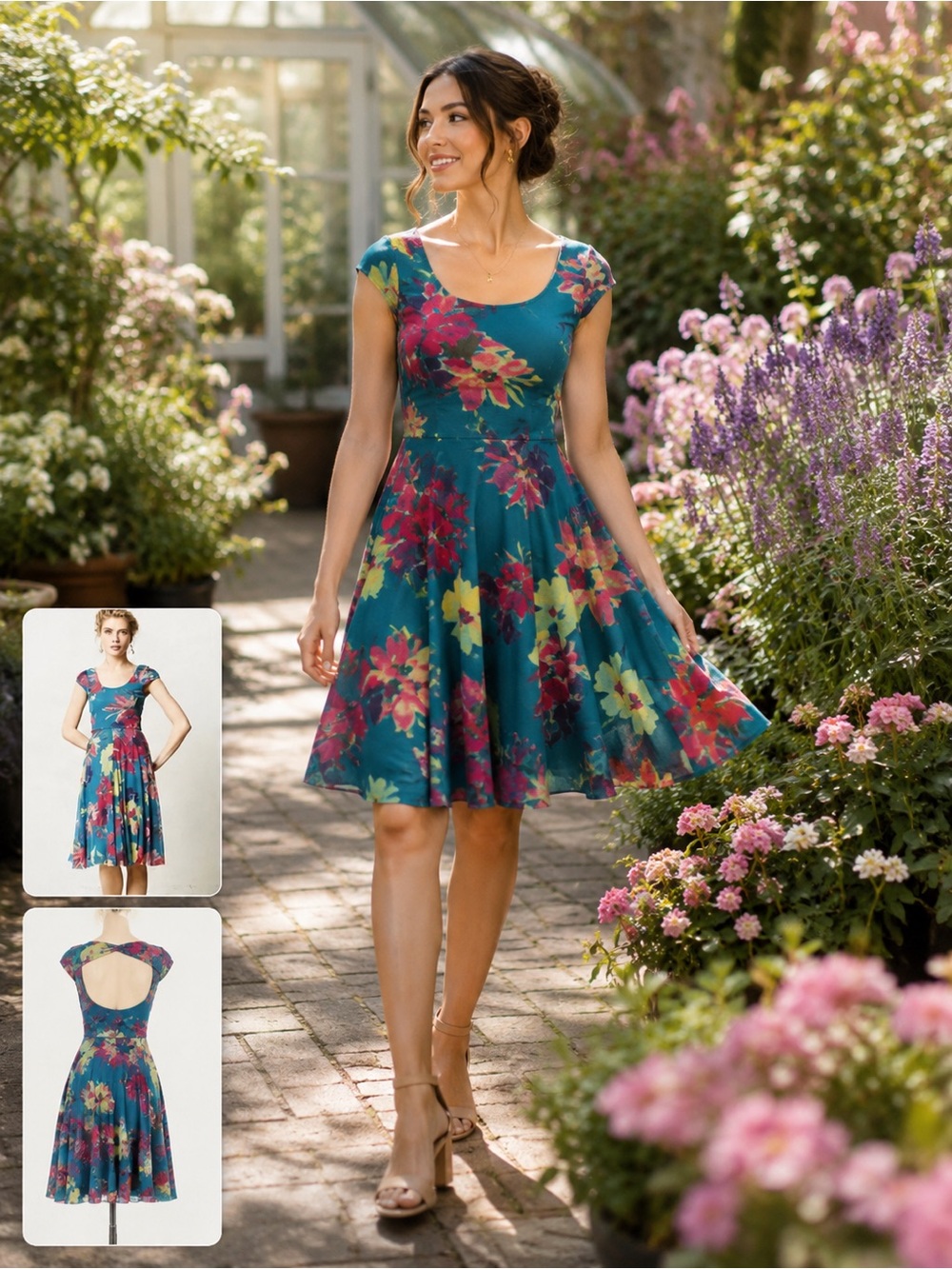 Anthropologie WESTON WEAR soft floral dress, M.